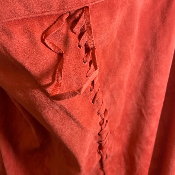 Canyon Road red fringe hem western maxi skirt. Size 2x. Front criss cross is off - Picture 2 of 9